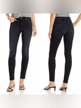 MOTHER High Waisted Looker Skinny Jeans in Coffee Tea or Me Women’s 24 Blue